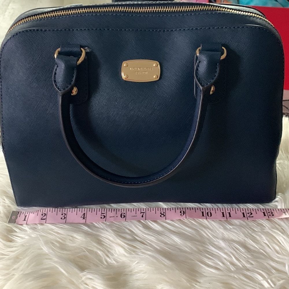 NWT Michael Michael Kors Leather Navy Satchel